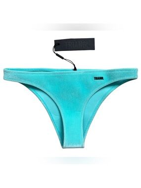 TRIANGL Neoprene Velour Bikini Bottom NWT Medium Aqua Turquoise Swim